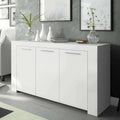 Credenza Moderna con 3 Ante Utilizzabile anche come Mobile Porta TV Bianca